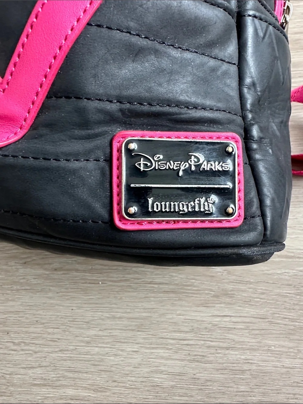 Loungefly Black & Hot Pink Vampire Character Kids Backpack Disney Parks